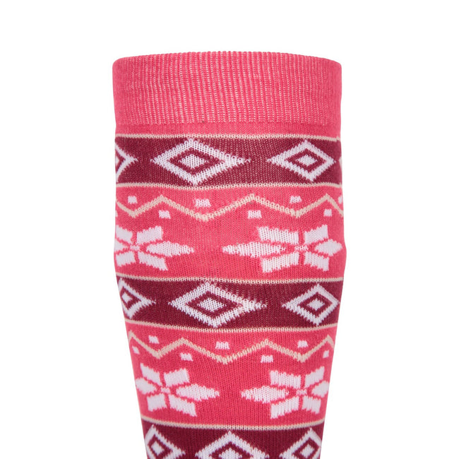 Pink-White - Lifestyle - Mountain Warehouse Womens-Ladies IsoCool Patterned Ski Socks
