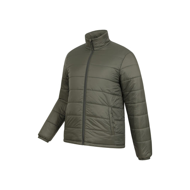 Khaki - Side - Mountain Warehouse Mens Essentials Lightweight Padded Jacket