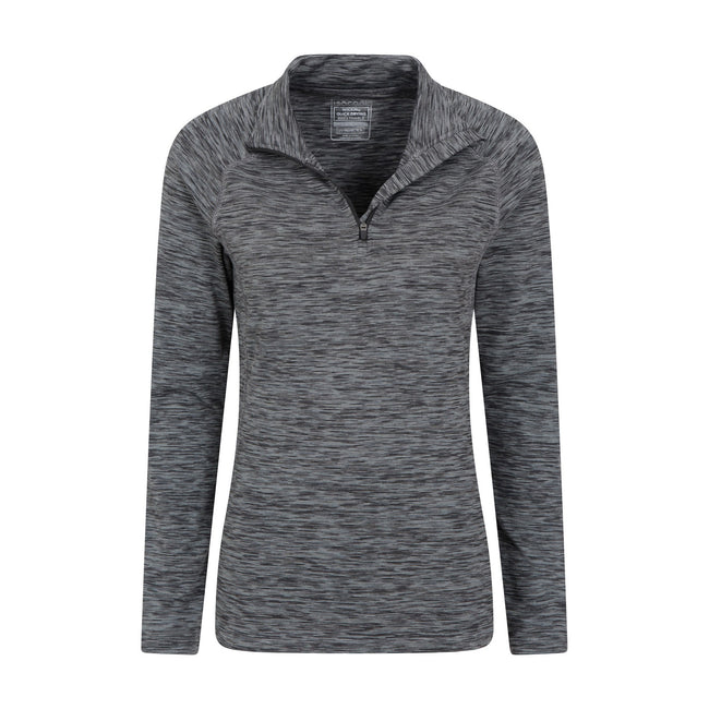 Black - Lifestyle - Mountain Warehouse Womens-Ladies Bend & Stretch Half Zip Midlayer