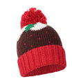 Red-Brown-White - Back - Mountain Warehouse Christmas Pudding Beanie
