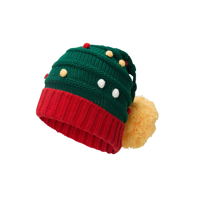 Green-Red-Yellow - Back - Mountain Warehouse Christmas Tree Beanie
