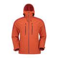 Orange - Front - Mountain Warehouse Mens Radius Recycled Soft Shell Jacket