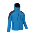 Blue - Lifestyle - Mountain Warehouse Mens Radius Recycled Soft Shell Jacket