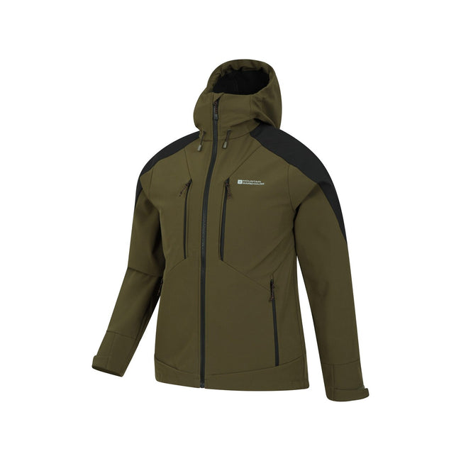 Green - Side - Mountain Warehouse Mens Radius Recycled Soft Shell Jacket