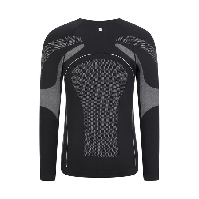Black - Back - Mountain Warehouse Mens Quiver II Base Layer Top