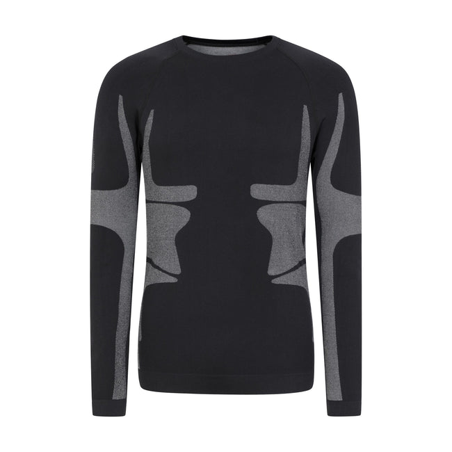 Black - Front - Mountain Warehouse Mens Quiver II Base Layer Top
