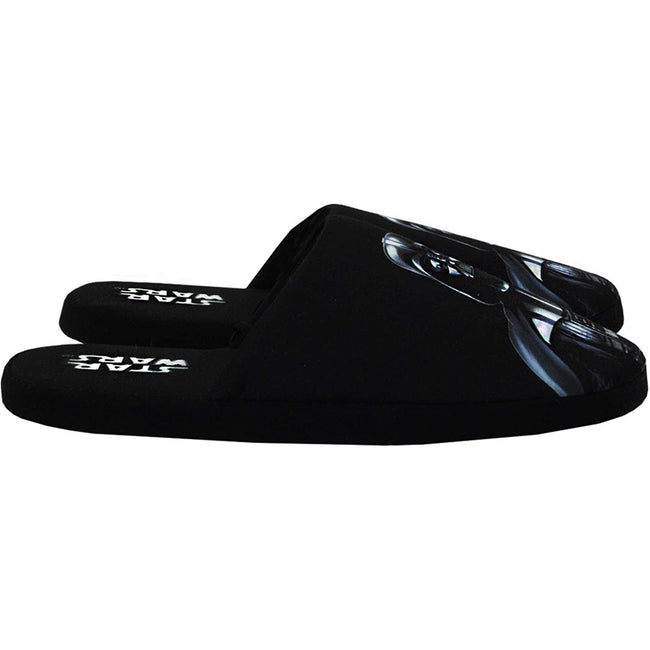 Black - Back - Star Wars Mens Dark Side Darth Vader Slippers