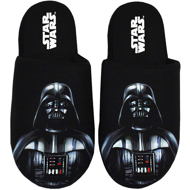 Black - Pack Shot - Star Wars Mens Dark Side Darth Vader Slippers