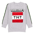 Gray - Back - Minecraft Childrens-Kids Sequin Flip Sweatshirt