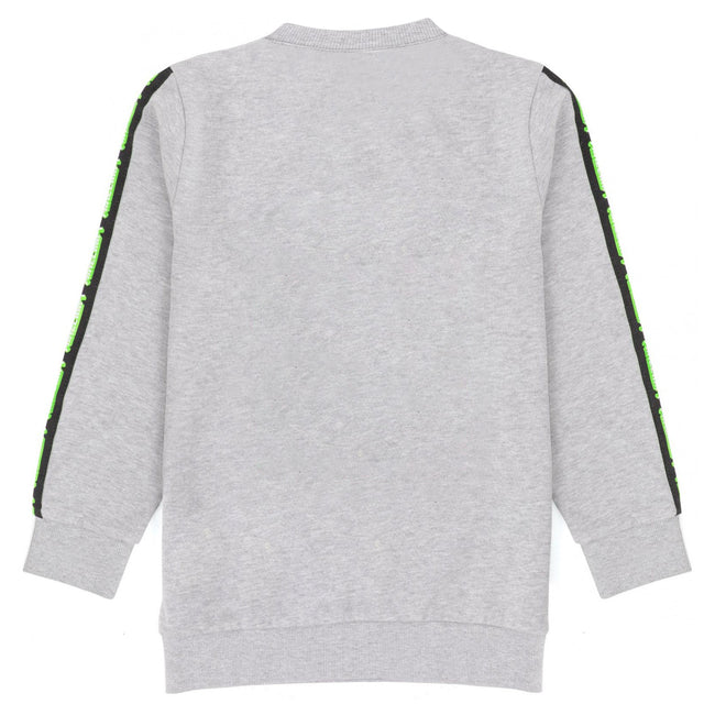 Gray - Side - Minecraft Childrens-Kids Sequin Flip Sweatshirt