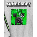 Gray - Close up - Minecraft Childrens-Kids Sequin Flip Sweatshirt