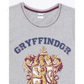 Gray-White-Maroon - Close up - Harry Potter Womens-Ladies Gryffindor Long Pyjama Set