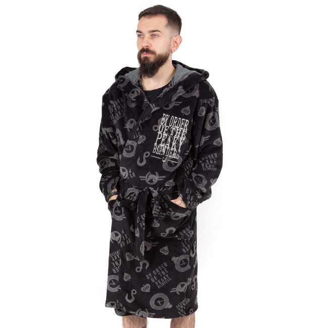 Gray-Black-White - Lifestyle - Peaky Blinders Mens Bathrobe
