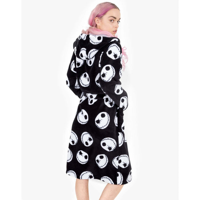 Black-White - Side - Nightmare Before Christmas Womens-Ladies Bathrobe