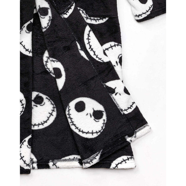 Black-White - Close up - Nightmare Before Christmas Womens-Ladies Bathrobe