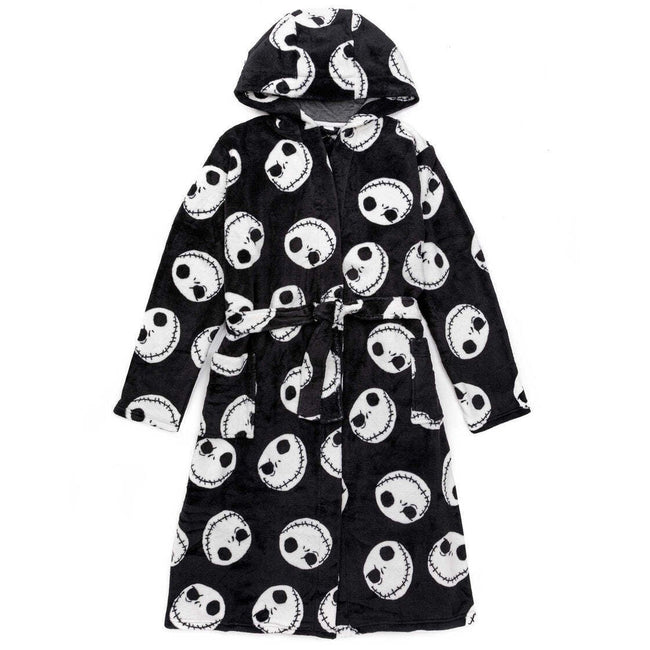 Black-White - Front - Nightmare Before Christmas Womens-Ladies Bathrobe