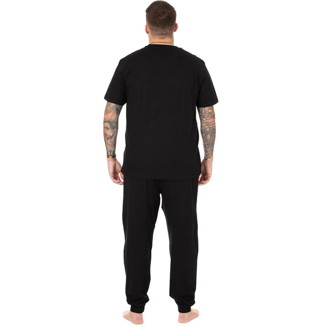 Black - Back - Star Wars: The Mandalorian Mens Grogu Long Pyjama Set