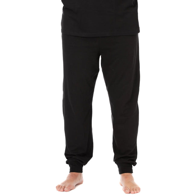 Black - Side - Star Wars: The Mandalorian Mens Grogu Long Pyjama Set