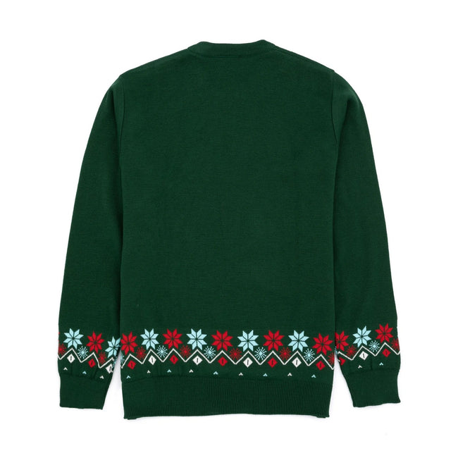 Green-Red - Back - Scooby Doo Mens Knitted Christmas Sweater