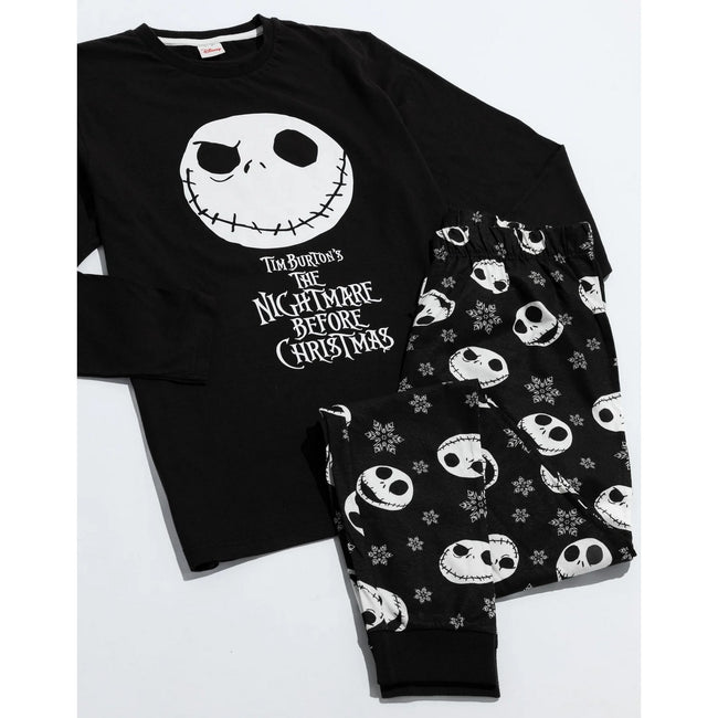 Black-White - Side - Nightmare Before Christmas Mens Pajama Set