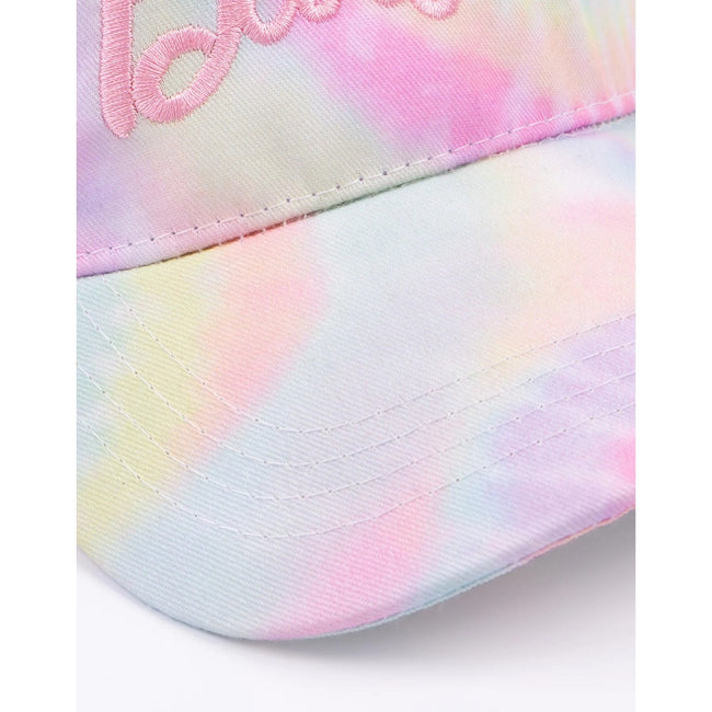 Pink - Close up - Barbie Childrens-Kids Tie Dye Cap
