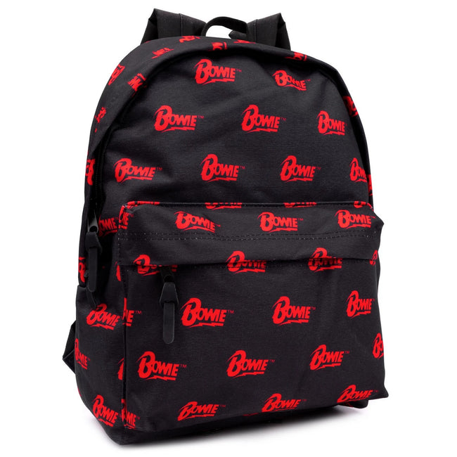 Black-Red - Side - David Bowie Logo Knapsack