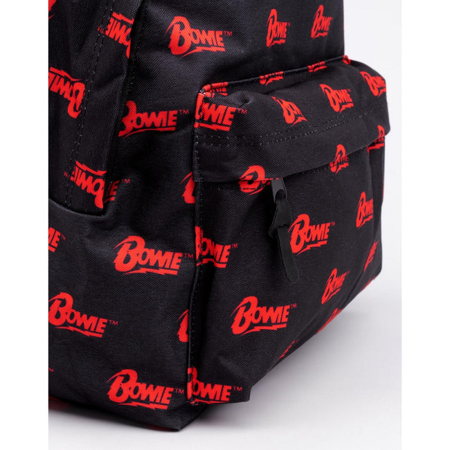 Black-Red - Close up - David Bowie Logo Knapsack