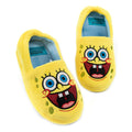 Yellow-Blue - Front - SpongeBob SquarePants Mens Face Slippers