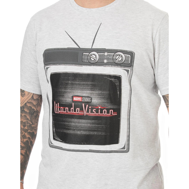 Gray-Black - Pack Shot - WandaVision Mens TV Pajama Set