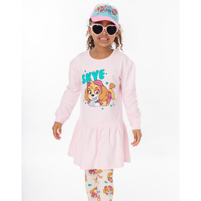 Pink-Blue - Front - Paw Patrol Girls Sunglasses Baseball Cap Set