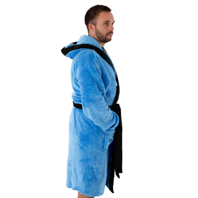 Blue - Side - Star Trek Mens Logo Bathrobe