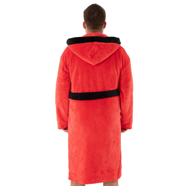 Red - Back - Star Trek Mens Logo Bathrobe