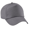 Graphite Gray - Front - Beechfield Unisex Plain Original 5 Panel Baseball Cap