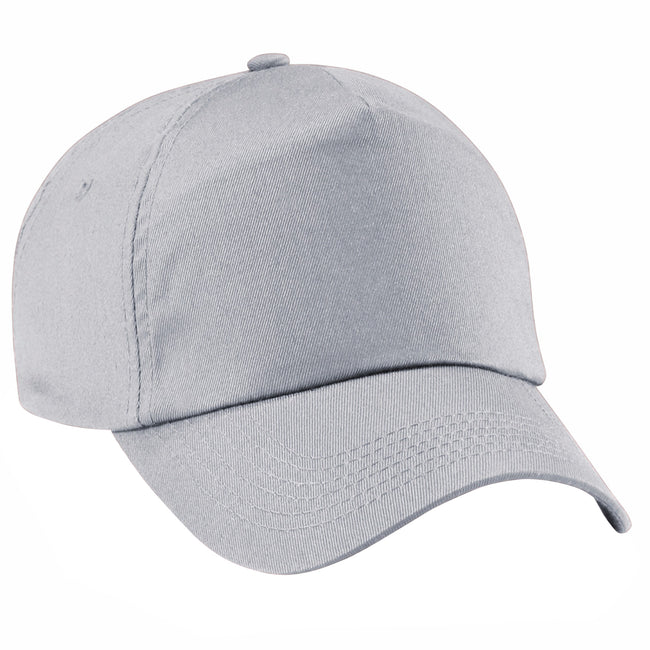 Light Gray - Front - Beechfield Unisex Plain Original 5 Panel Baseball Cap