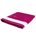 Fuchsia-White - Back - SOLS Lagoon Cotton Beach Towel