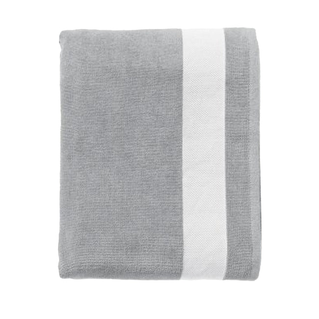 Pure Gray-White - Front - SOLS Lagoon Cotton Beach Towel