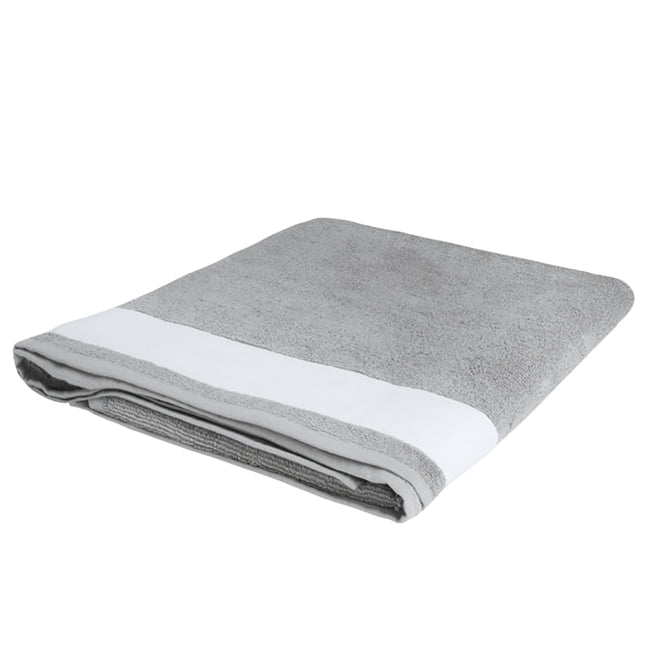 Pure Gray-White - Back - SOLS Lagoon Cotton Beach Towel