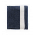 French Navy-White - Front - SOLS Lagoon Cotton Beach Towel
