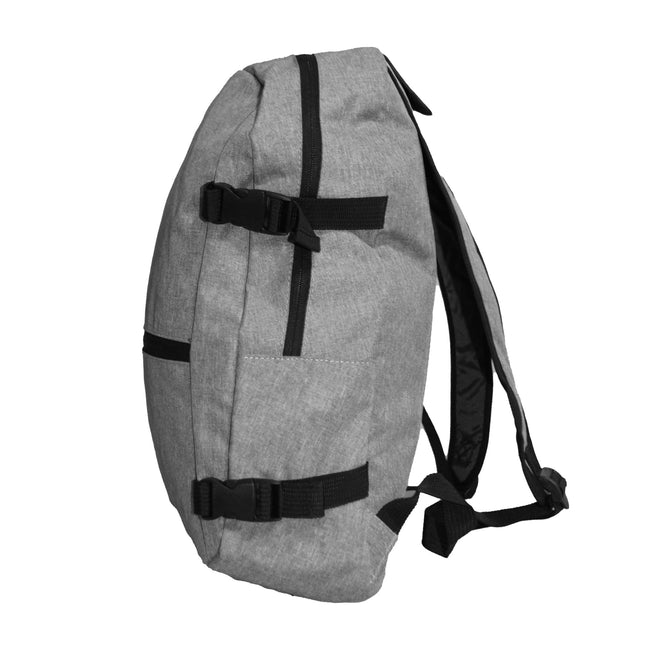 Gray Marl - Side - SOLS Unisex Wall Street Padded Backpack