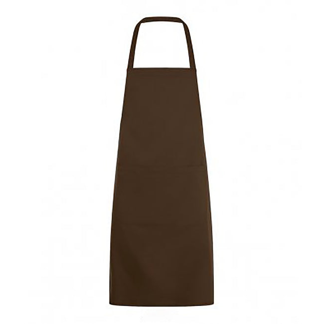 Chocolate - Front - SOLS Unisex Gramercy Bib Apron