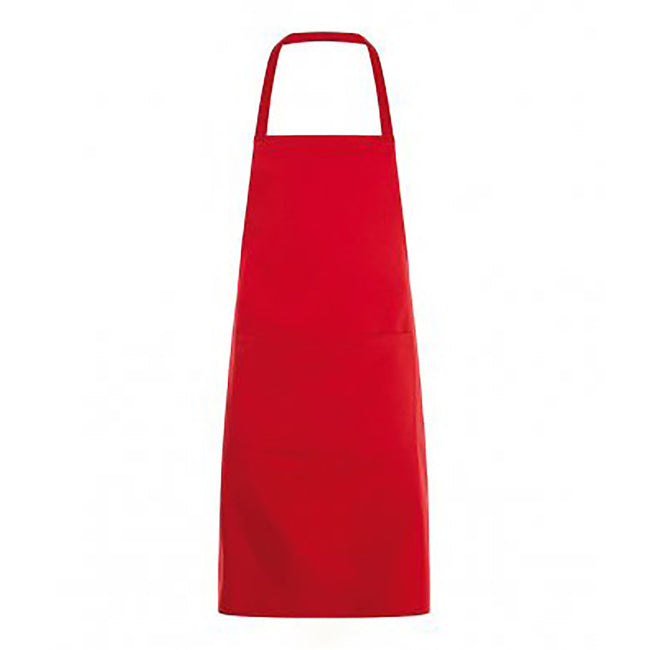 Red - Front - SOLS Unisex Gramercy Bib Apron