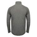 Gray Marl - Back - Tombo Mens Long Sleeve Zip Neck Performance Top