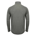 Gray Marl - Back - Tombo Womens-Ladies Long Sleeve Zip Neck Performance Top