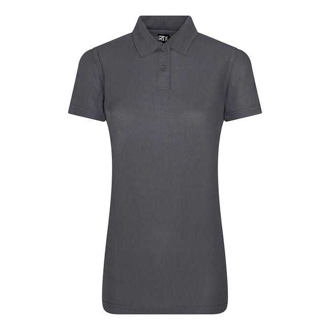 Solid Grey - Front - PRO RTX Womens-Ladies Pro Polyester Polo Shirt