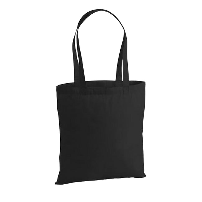 Black - Front - Westford Mill Premium Cotton Tote Bag
