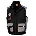 Black-Gray - Front - Result Work-Guard Mens Lite Gilet