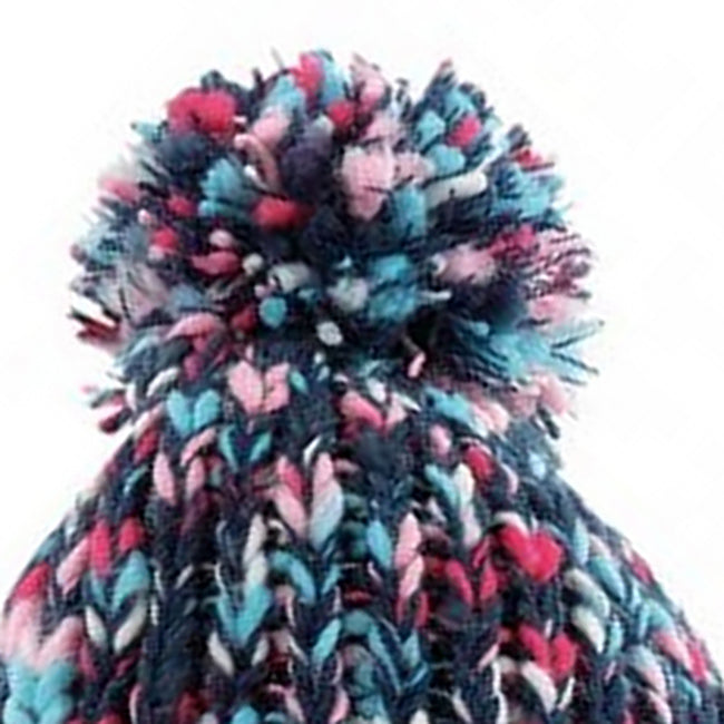 Candy Twist - Back - Beechfield Adults Twister Pom Pom Beanie