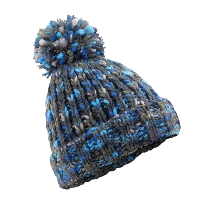 Glacier Twist - Front - Beechfield Adults Twister Pom Pom Beanie