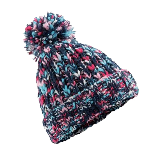 Candy Twist - Front - Beechfield Adults Twister Pom Pom Beanie