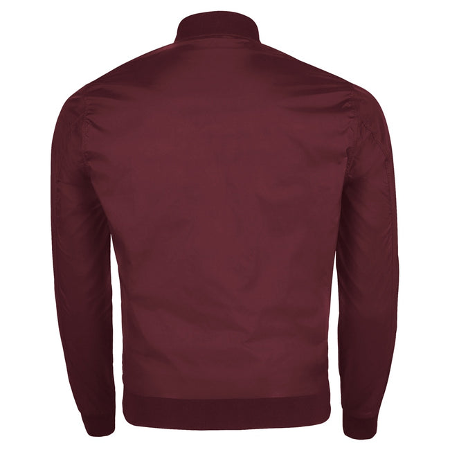 Oxblood - Back - SOLS Unisex Roscose Bomber Jacket